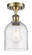 Ballston One Light Semi-Flush Mount in Antique Brass (405|516-1C-AB-G558-6SDY)