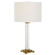 Crystal Column One Light Table Lamp in Antique Brass (52|30237)