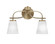 Cavella Two Light Bath Bar in New Age Brass (200|3912-NAB-460)