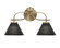 Cavella Two Light Bath Bar in New Age Brass (200|3912-NAB-4059)