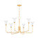 Montclair Six Light Chandelier in Vintage Gold Leaf (70|3346-VGL)