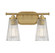 Chantilly Two Light Bathroom Vanity in Warm Brass (51|8-1745-2-322)