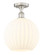 Edison One Light Semi-Flush Mount in Brushed Satin Nickel (405|616-1F-SN-G1217-12WV)