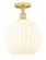 Edison One Light Semi-Flush Mount in Satin Gold (405|616-1F-SG-G1217-12WV)