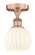 Edison LED Semi-Flush Mount in Antique Copper (405|616-1F-AC-G1217-6WV)