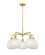 Ballston LED Chandelier in Satin Gold (405|516-5CR-SG-G1216-8WM)