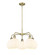 Ballston Five Light Chandelier in Antique Brass (405|516-5CR-AB-G1217-8WV)
