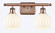 Ballston LED Bath Vanity in Antique Copper (405|516-2W-AC-G1217-6WV)