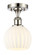 Ballston One Light Semi-Flush Mount in Polished Nickel (405|516-1C-PN-G1217-6WV)
