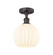Ballston One Light Semi-Flush Mount in Oil Rubbed Bronze (405|516-1C-OB-G1217-8WV)