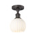 Ballston One Light Semi-Flush Mount in Oil Rubbed Bronze (405|516-1C-OB-G1217-6WV)