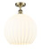 Ballston One Light Semi-Flush Mount in Antique Brass (405|516-1C-AB-G1217-14WV)