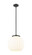 Franklin Restoration LED Pendant in Matte Black (405|221-1S-BK-G1217-14WV)
