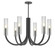 Wand Six Light Chandelier in Matte Black (216|WAN-306C-MB-FR)