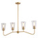 Beverly Four Light Linear Chandelier in Muted Brass (63|H0287)