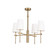 Four Light Chandelier in Natural Brass (400|16-1424)