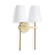 Southern Living Two Light Wall Sconce in Natural Brass (400|15-1211)