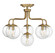 Marco Six Light Semi-Flush Mount in Warm Brass (51|6-1951-6-322)