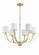 Fortuna Six Light Chandelier in Satin Brass (46|58226-SB)