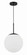 Gaze One Light Pendant in Flat Black (46|56892-FB-WG)