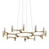 Nexus LED Chandelier in Warm Silver Leaf (68|258-012-WSL)