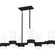 Kimora Six Light Linear Chandelier in Matte Black (10|PCKIM636MBK)