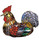 Tiffany Rooster One Light Accent Lamp in Flame Orange Purple/Blue Blue/Green (57|10086)