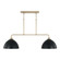Ross Two Light Island Pendant in Aged Brass and Black (65|852021AB)