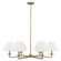 Gilda Six Light Chandelier in Aged Brass (65|452261AD)