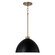 Ross One Light Pendant in Aged Brass and Black (65|352011AB)