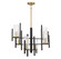 Midland Six Light Chandelier in Matte Black with Warm Brass Accents (51|1-1906-6-143)