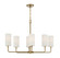 Powell Six Light Linear Chandelier in Warm Brass (51|1-1756-6-322)