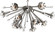 Jonathan Adler Sputnik 12 Light Wall Sconce in Polished Nickel w/Crystal (165|S711)