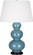 Triple Gourd One Light Table Lamp in Steel Blue Glazed Ceramic w/Deep Patina Bronze (165|OB41X)
