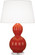 Williamsburg Randolph One Light Table Lamp in Rusty Red Orange Glazed Ceramic w/Lucite (165|DB997)