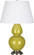 Double Gourd One Light Table Lamp in Citron Glazed Ceramic w/Antique Silvered (165|CI22X)
