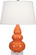 Small Triple Gourd One Light Accent Lamp in Pumpkin Glazed Ceramic w/Lucite (165|A282X)