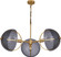 Mavisten Edition Copernica Three Light Chandelier in Lacquered Burnished Brass w/Smoked Glass Shade (165|603)