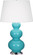 Triple Gourd One Light Table Lamp in Egg Blue Glazed Ceramic w/Antique Silver (165|362X)
