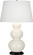 Triple Gourd One Light Table Lamp in Bone Glazed Ceramic w/Deep Patina Bronzeed (165|344X)