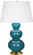 Triple Gourd One Light Table Lamp in Peacock Glazed Ceramic w/Antique Natural Brassed (165|323X)