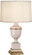 Annika One Light Accent Lamp in Blush Lacquered Paint w/Natural Brass and Ivory Crackle (165|2605X)
