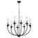 Ladin Eight Light Chandelier in Textured Black|Clear Fluted Glass (19|601-8-69)