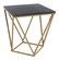 Verona Side Table in Black, Antique Brass (339|101734)