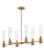Shea LED Linear Chandelier in Lacquered Brass (531|85406LCB)
