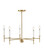 Hux LED Chandelier in Lacquered Brass (531|83075LCB)