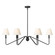 Kennedy Six Light Linear Pendant in Natural Black (62|3690-LP NB-IL)