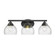 Ariella Three Light Bath Vanity in Matte Black (62|1094-BA3 BLK-HCG)