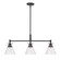 Malta Three Light Linear Pendant in Matte Black (62|0511-LP BLK-CLR)