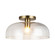 Sylvia One Light Semi-Flush Mount in Brushed Gold/Clear Glass (452|SF515712BGCL)